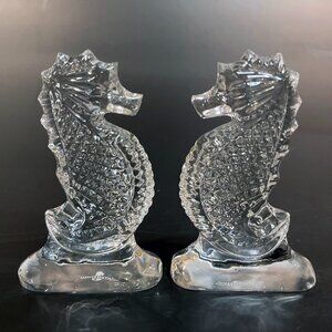 Waterford Crystal Seahorse Figurines Set of 2 -  2.75” tall Stamped